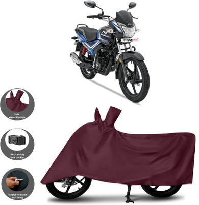 WMIZEXA Waterproof Two Wheeler Cover for Universal For Bike(Star City Plus, Maroon)