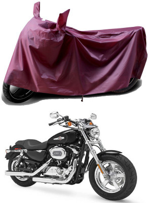 THE REAL ARV Waterproof Two Wheeler Cover for Harley Davidson(1200 Custom, Maroon)