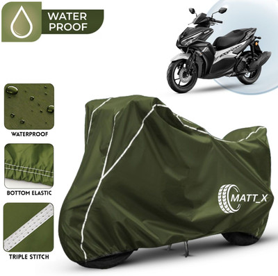 MATT_X Waterproof Two Wheeler Cover for Yamaha(Aerox 155 Maxi BS6, Multicolor, Green, White)