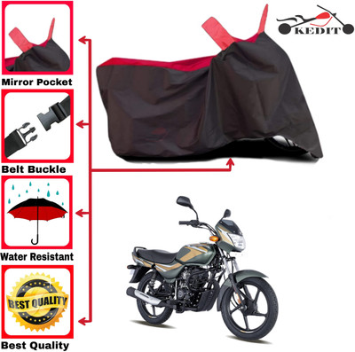 AASHTIK MART Two Wheeler Cover for Bajaj(CT100, Red, Black)