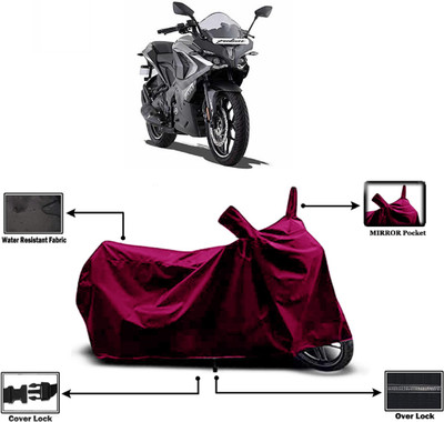 Amexride Two Wheeler Cover for Bajaj(Pulsar RS200 BS6, Maroon)