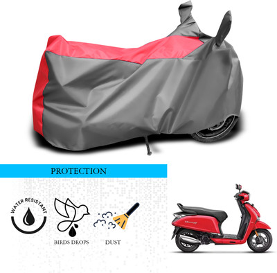 ANTHUB Waterproof Two Wheeler Cover for Hero(Destini 125, Grey, Red)