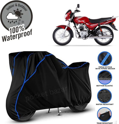 pocket bazar Waterproof Two Wheeler Cover for Bajaj(CT 100, Black)