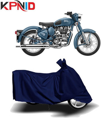 DeepShakshi AUTOMOTIVE Waterproof Two Wheeler Cover for Royal Enfield(Classic 500, Blue)