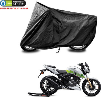 PAGORA Waterproof Two Wheeler Cover for TVS(Apache RTR 200 Fi E100, Black)