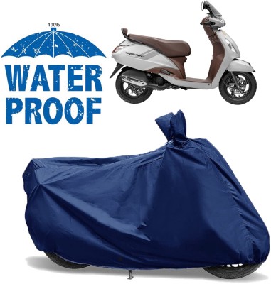 AutoGalaxy Waterproof Two Wheeler Cover for TVS(Jupiter classic, Blue)