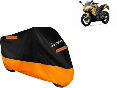 Juvdoxj Waterproof Two Wheeler Cover for Bajaj(Pulsar SS400 BS6, Orange)