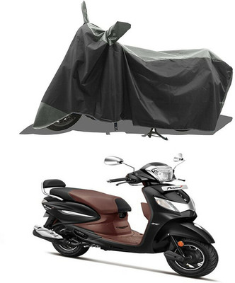 A G Enterprises Waterproof Two Wheeler Cover for Hero(Pleasure Plus, Black, Grey)