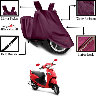 KEDIT Two Wheeler Cover for Hero(Pleasure, Maroon)