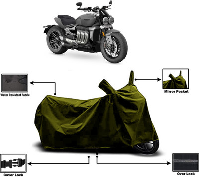 Amexride Two Wheeler Cover for Triumph(Rocket III, Green)