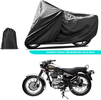 CODOKI Two Wheeler Cover for Royal Enfield(Electra Delux, Black)