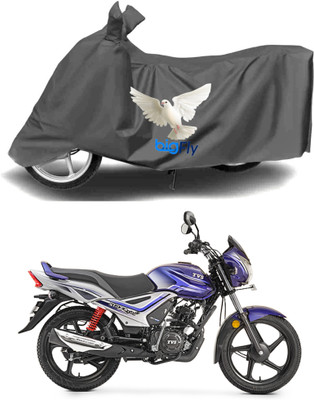 BigFly Waterproof Two Wheeler Cover for TVS(Star City Plus BS6, Grey)