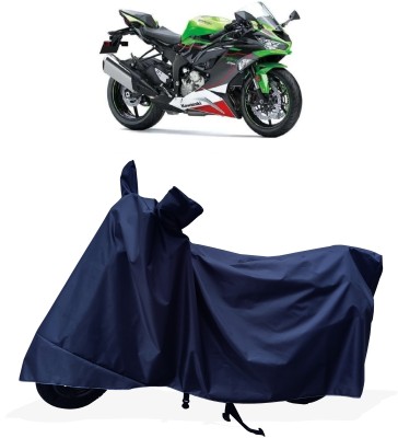 Tricway Two Wheeler Cover for Kawasaki(Ninja ZX-6R BS6, Blue)