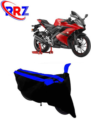 RRZ Waterproof Two Wheeler Cover for Yamaha(YZF R15 V3.0, Black, Blue)