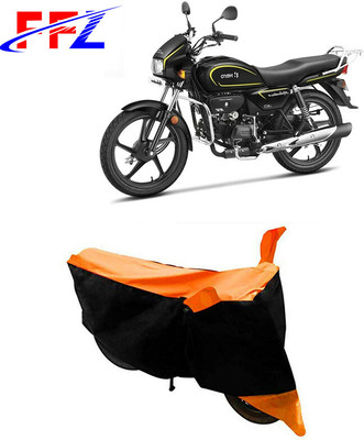 FFZ Waterproof Two Wheeler Cover for Hero(MotoCorp Splendor Plus, Black, Orange)