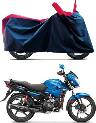 STARIE Waterproof Two Wheeler Cover for Hero(Glamour i3s, Black, Red)