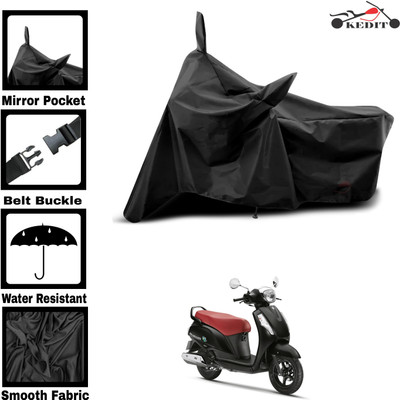 KEDIT Two Wheeler Cover for Universal For Bike(Access 125, Black)