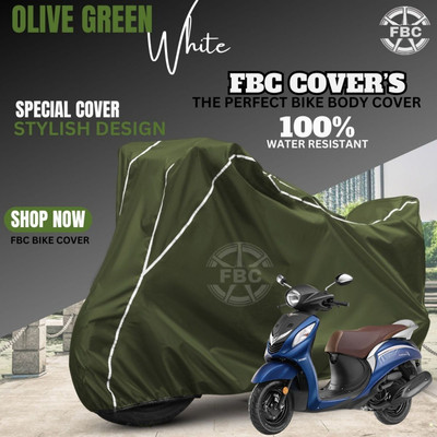 AutoGalaxy Waterproof Two Wheeler Cover for Yamaha(Fascino, White)