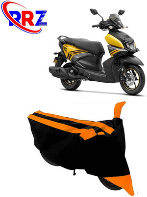 RRZ Waterproof Two Wheeler Cover for Yamaha(RayZR 125 Fi, Black, Orange)