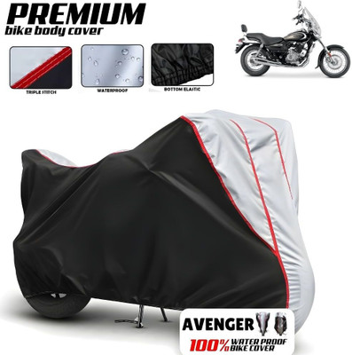 Mwiss Waterproof Two Wheeler Cover for Bajaj(Avenger 220 Street, Black, Silver)
