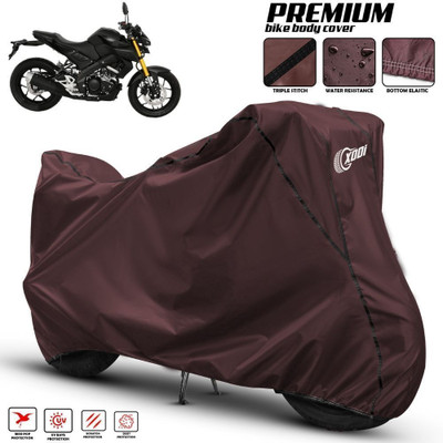 xodi Waterproof Two Wheeler Cover for Yamaha(MT 15 New BS6, Maroon, Black)