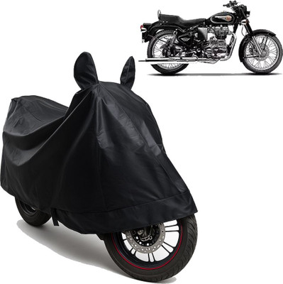 FAMEXON Waterproof Two Wheeler Cover for Royal Enfield(Bullet 500, Grey)