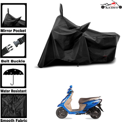 KEDIT Two Wheeler Cover for Universal For Bike(Zest, Black)