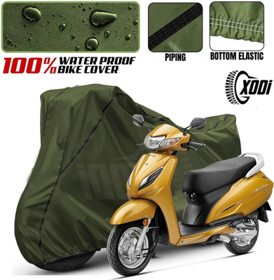 xodi Waterproof Two Wheeler Cover for Honda(Activa, Green, Black)