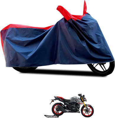 CODOKI Waterproof Two Wheeler Cover for TVS(Apache RTR 160, Black, Red)