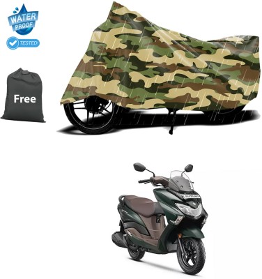 PAGORA Waterproof Two Wheeler Cover for Suzuki(Burgman Street, Yellow)