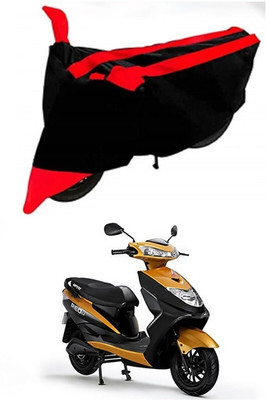 DeepShakshi AUTOMOTIVE Waterproof Two Wheeler Cover for Ampere(REO BS6, Red, Black)