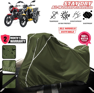 AutoGalaxy Waterproof Two Wheeler Cover for TVS(Raider, Green, White)