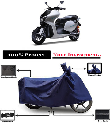 Amexride Two Wheeler Cover for Everve Motors(EF1, Blue)