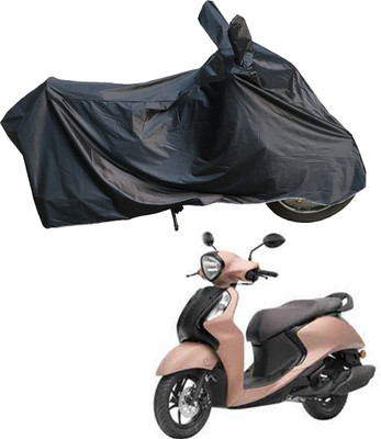 Motodreka Waterproof Two Wheeler Cover for Yamaha(Fascino 125 FI, Black)