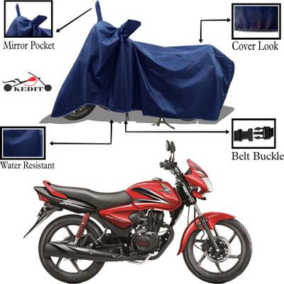 KEDIT Two Wheeler Cover for Honda(CB Shine, Blue)