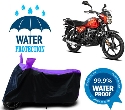 RTS COLLECTIONS Waterproof Two Wheeler Cover for Bajaj(CT110, Multicolor)
