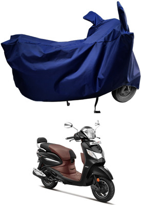 Amexride Two Wheeler Cover for Hero(Pleasure Plus, Blue)