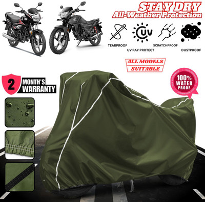 FBC Waterproof Two Wheeler Cover for Honda(Shine, Green, White)