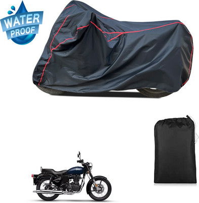 PAGORA Waterproof Two Wheeler Cover for Royal Enfield(Bullet Electra Twinspark, Black)