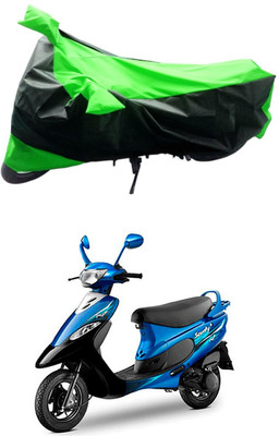 Mdstar Waterproof Two Wheeler Cover for TVS(Pep+, Green, Black)