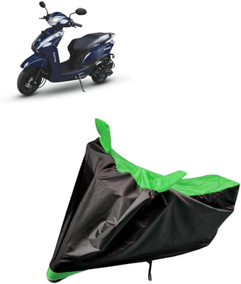 aksmit Two Wheeler Cover for Ampere(Magnus, Black, Green)
