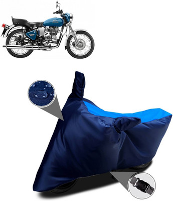 AutoGalaxy Waterproof Two Wheeler Cover for Royal Enfield(Electra, Blue)