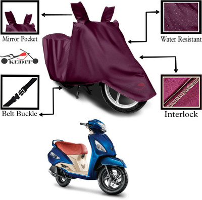 KEDIT Two Wheeler Cover for Universal For Bike(Jupiter 125, Maroon)