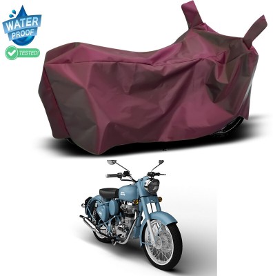 Ascension Waterproof Two Wheeler Cover for Royal Enfield(Classic Squadron, Maroon)