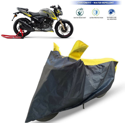 AutoRash Waterproof Two Wheeler Cover for TVS(Apache RTR 200 4V, Black)