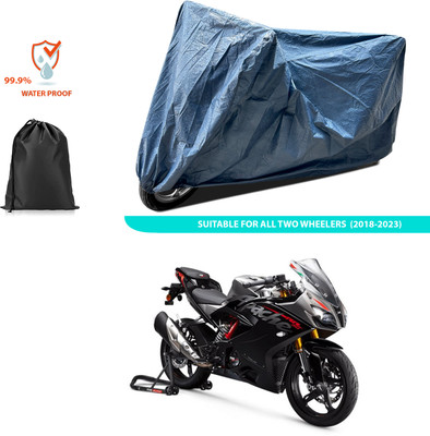 CODOKI Waterproof Two Wheeler Cover for TVS(Apache RR 310, Blue)