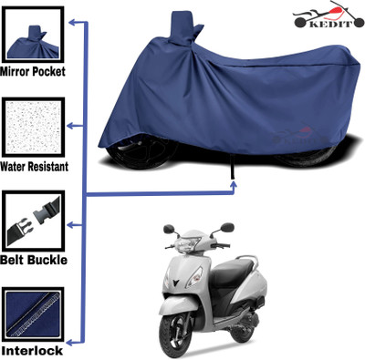AASHTIK MART Two Wheeler Cover for TVS(Blue)