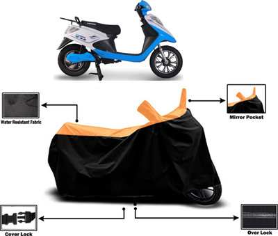 Amexride Two Wheeler Cover for Ampere(V 48, Orange)
