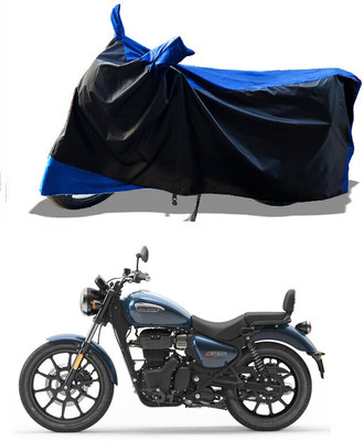 DeepShakshi AUTOMOTIVE Waterproof Two Wheeler Cover for Royal Enfield(Meteor 350, Blue)