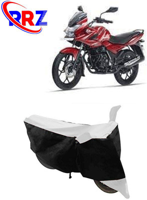 RRZ Waterproof Two Wheeler Cover for Bajaj(Discover 150 f, Black, White)